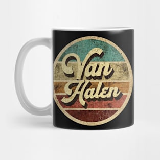 Tanatoraja, circle retro faded Van Halen Mug